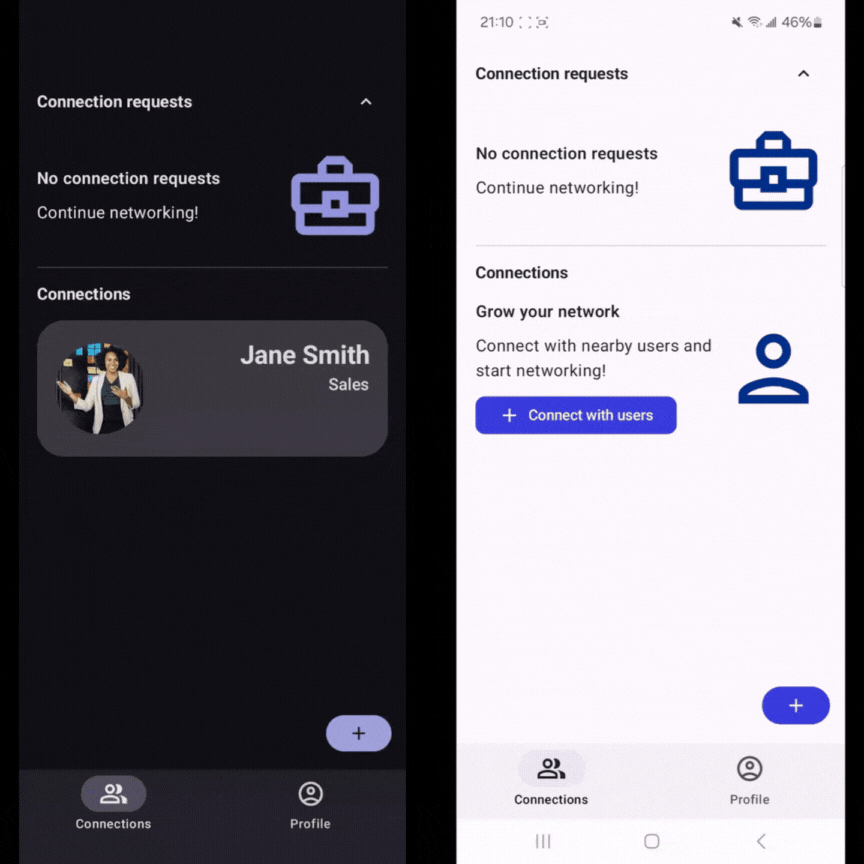 Quartier: The Bluetooth Business Card screenshot